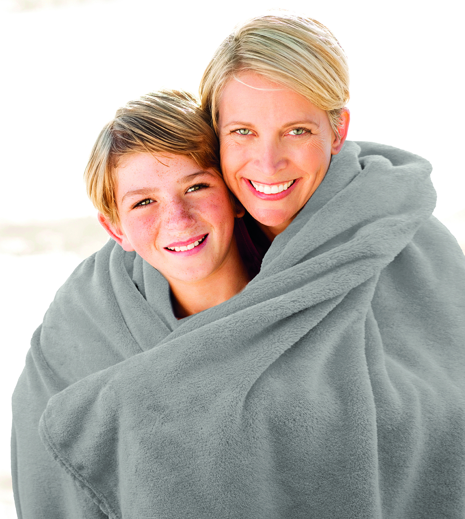 Plaids Premium gris argent