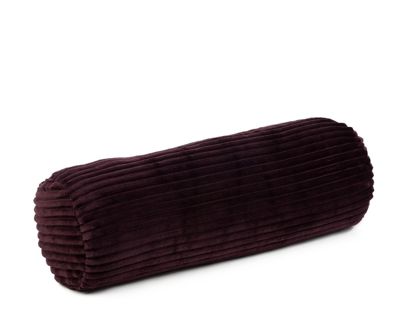 Coussin cylindrique (rempli) Cord Optik 70x22 mûre