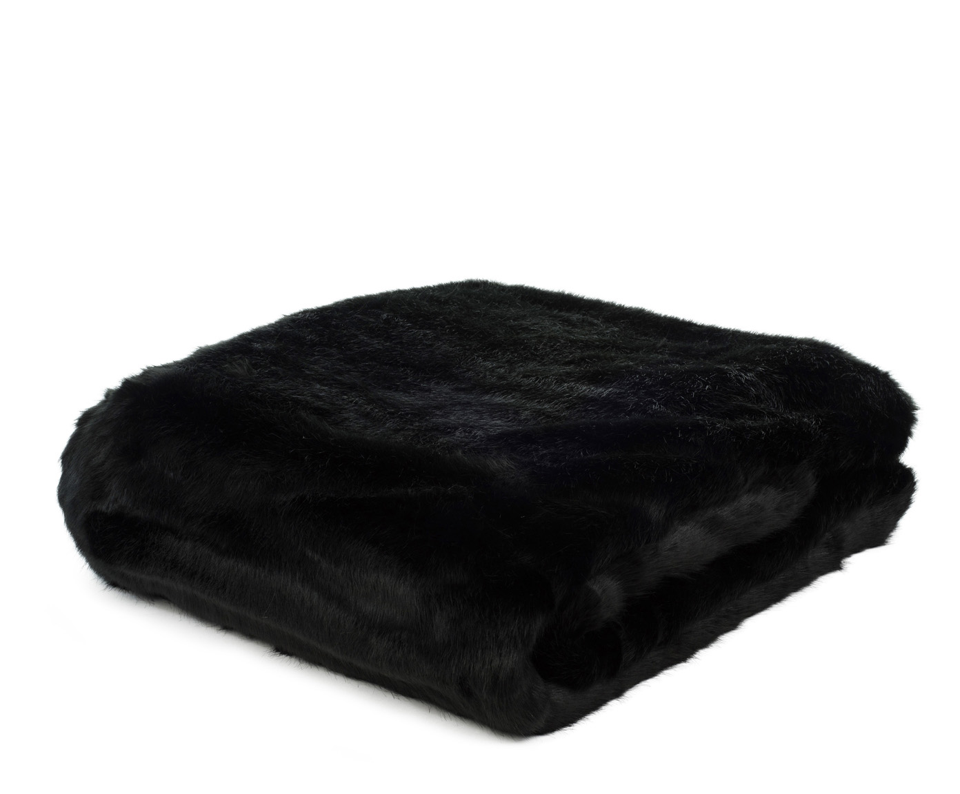 Plaids forrure Premium Luxe 150x200 Vison noir
