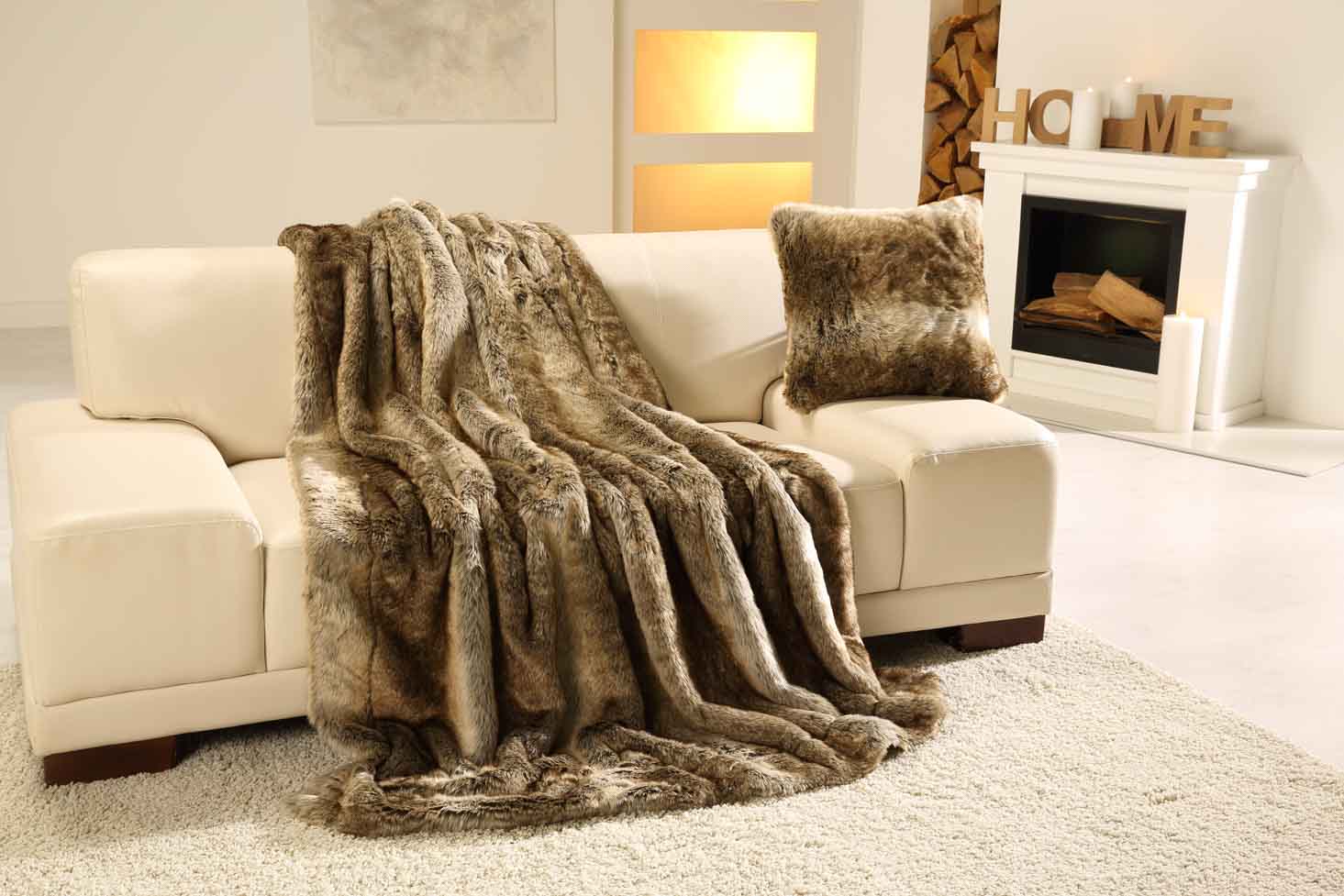 Plaids forrure Luxe 150x200 Ours brun