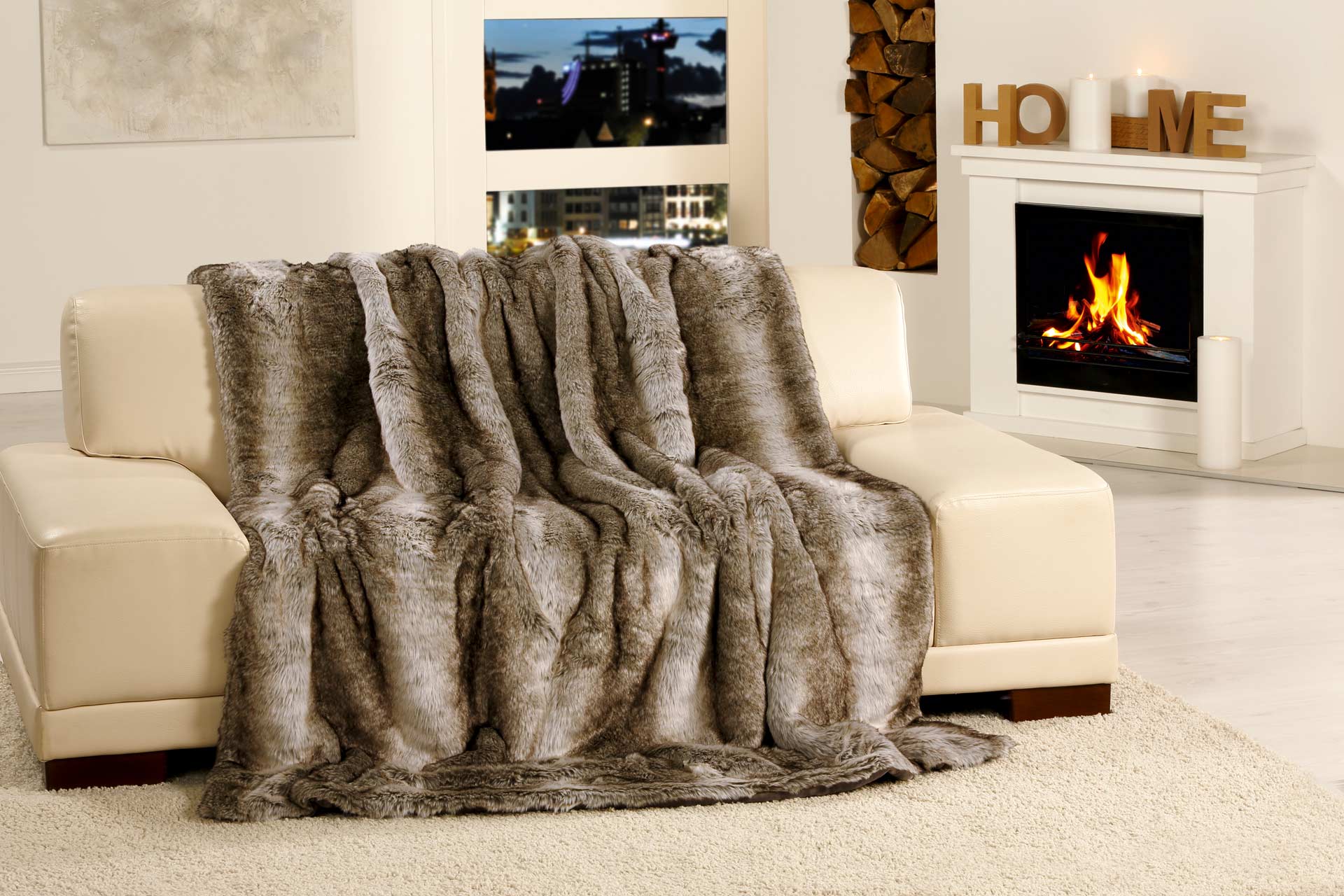 Plaids forrure Luxe 150x200 Ours Kodiak