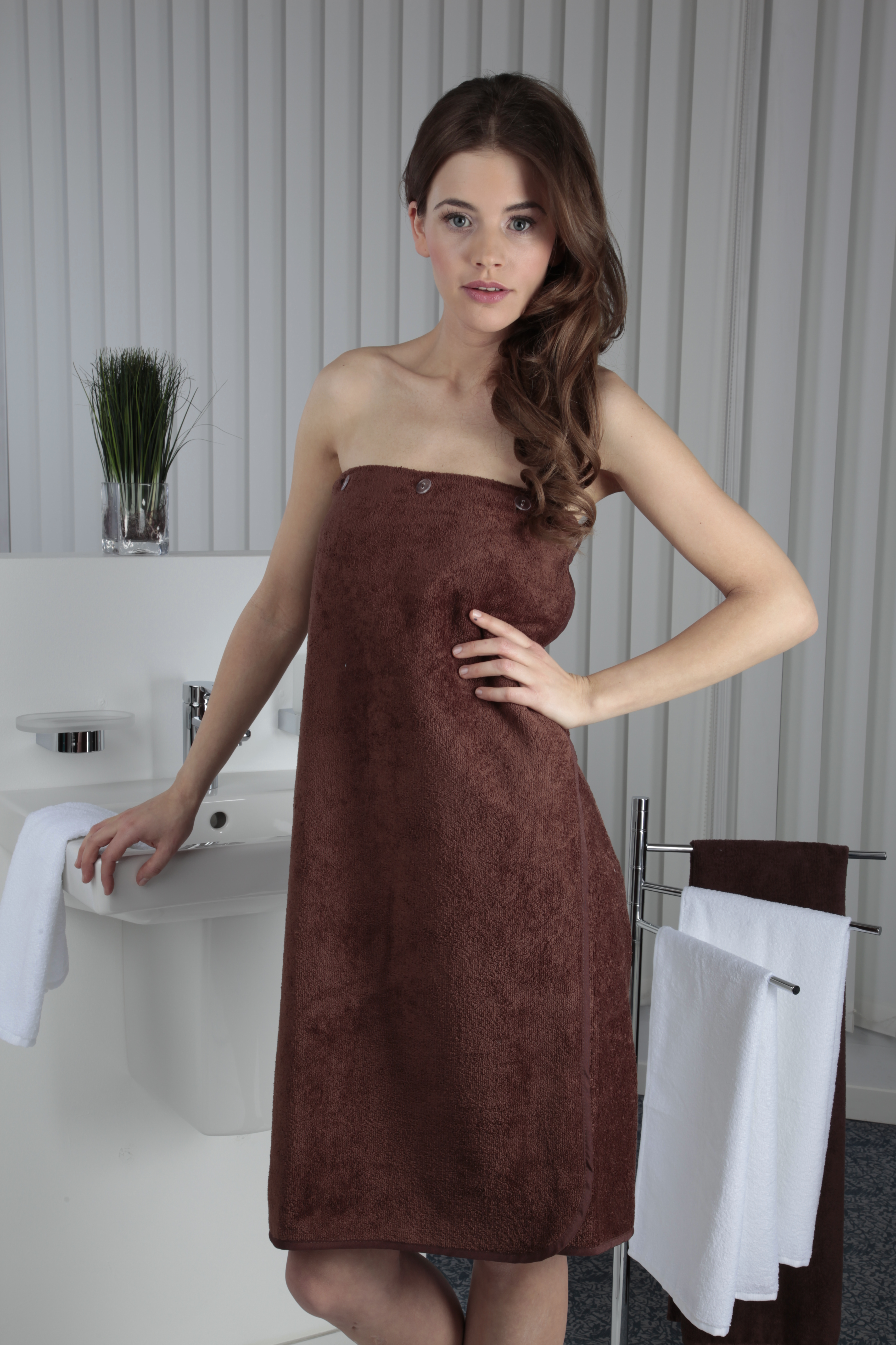 Paréos 80x136 marron chocolat
